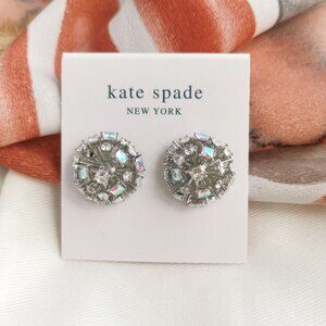 Kate Spade - Beaming Bright - Silver Clear Crystal Stud Earrings